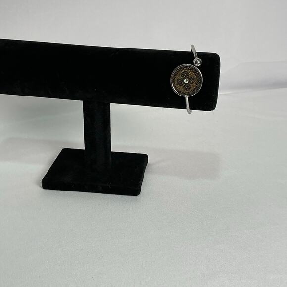 Louis Vuitton Monogram canvas Stainless Steel Bendable Bangle Bracelet Swarovski - Picture 6 of 13